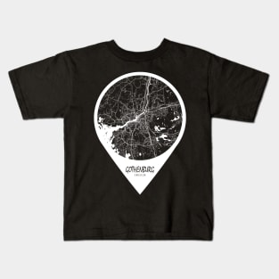 Gothenburg, Sweden City Map - Travel Pin Kids T-Shirt